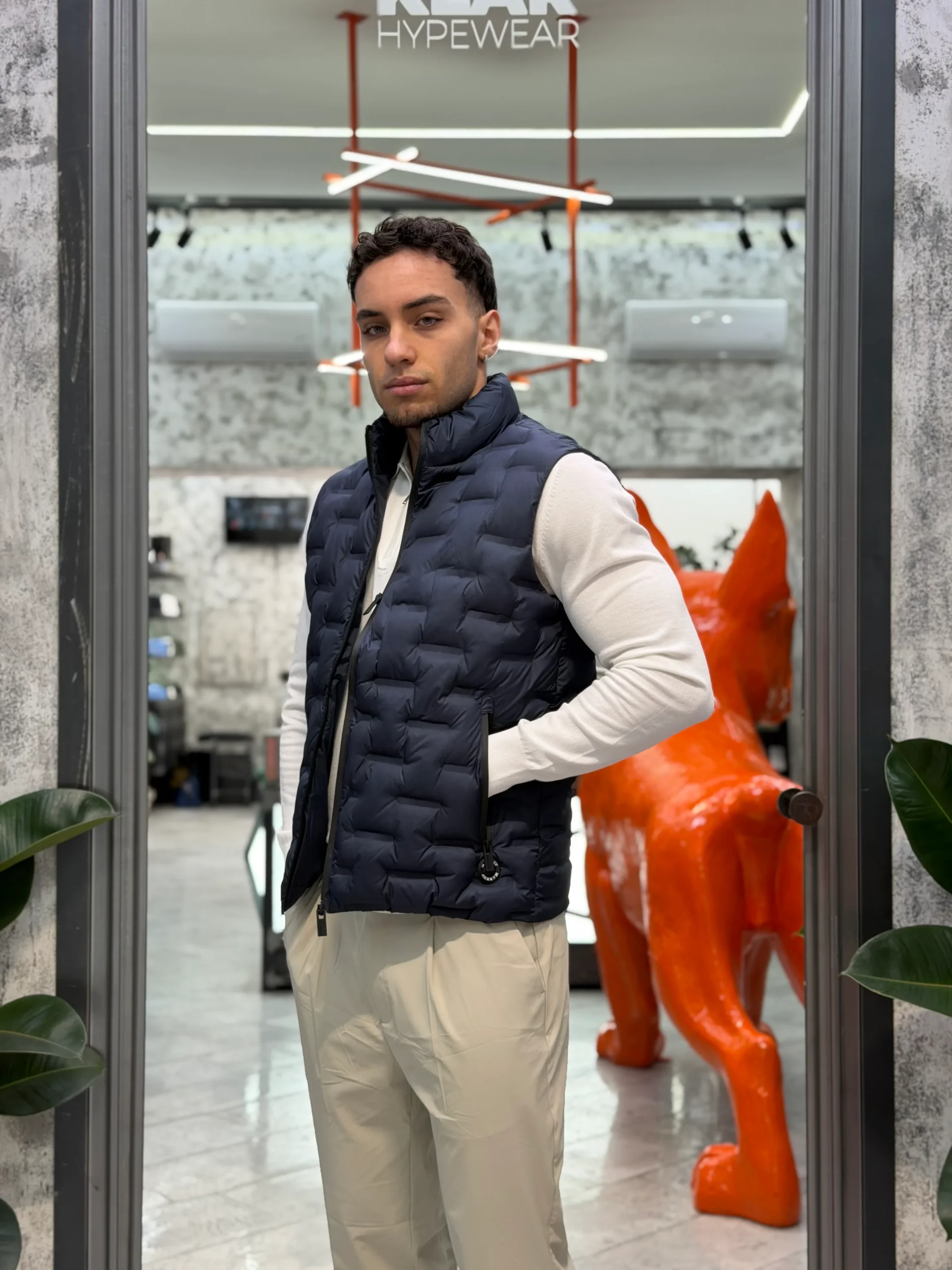 GIUBBINO SMANICATO LUPETTO TRAPUNTATO IN TESSUTO SOFTSHELL STRETCH - REGULAR FIT MK9940026.BLU - immagine 3