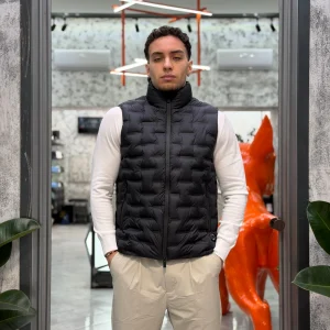 GIUBBINO SMANICATO LUPETTO TRAPUNTATO IN TESSUTO SOFTSHELL STRETCH - REGULAR FIT MK9940026.NER