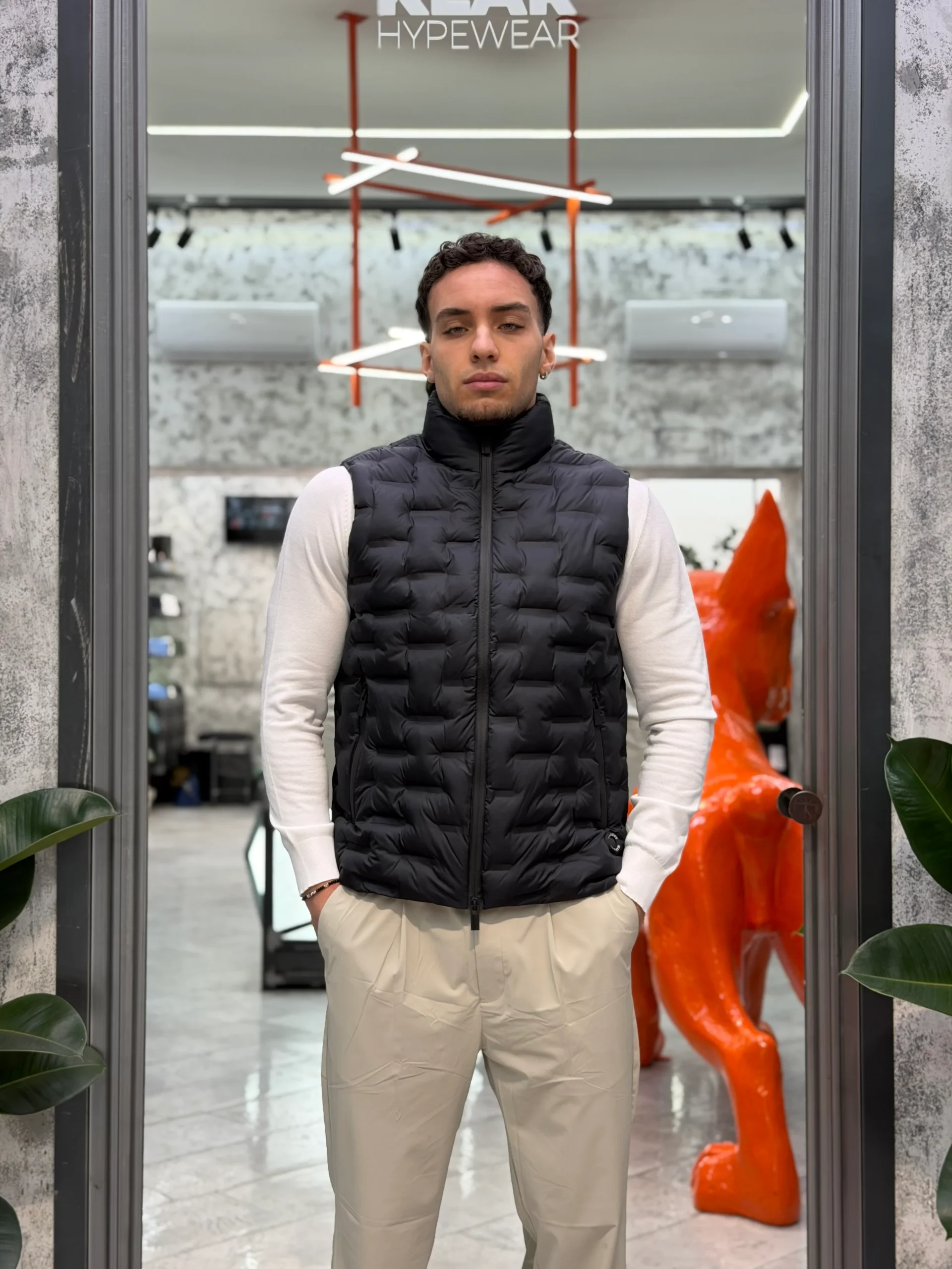 GIUBBINO SMANICATO LUPETTO TRAPUNTATO IN TESSUTO SOFTSHELL STRETCH - REGULAR FIT MK9940026.NER