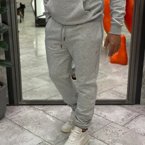 PANTALONE TUTA CON ELASTICO IN VITA E AL FONDO - REGULAR FIT GL2245F-F25.GRI