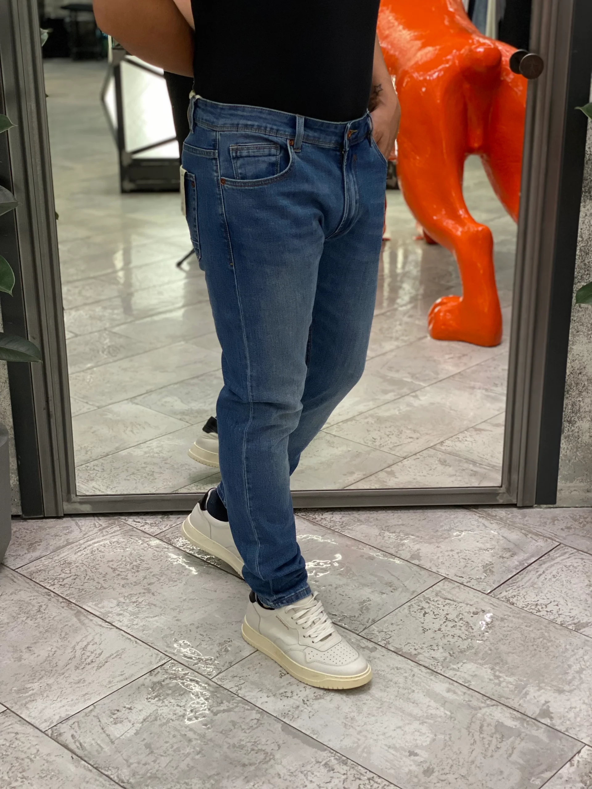 JEANS BRUCE IN TELA ELASTICIZZATA LAVAGGIO MEDIO - REGULAR/SLIM FIT GL6377Q - immagine 3