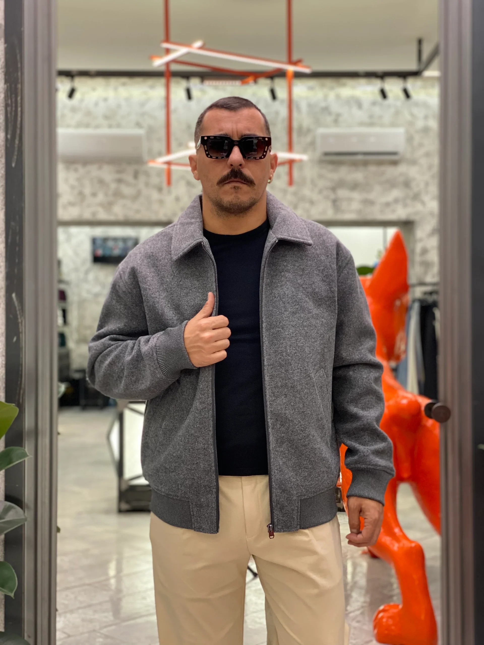 GIUBBINO PERCUT MODELLO COLLEGE IN FLANELLA - REGULAR FIT 10062569.GRI - immagine 3