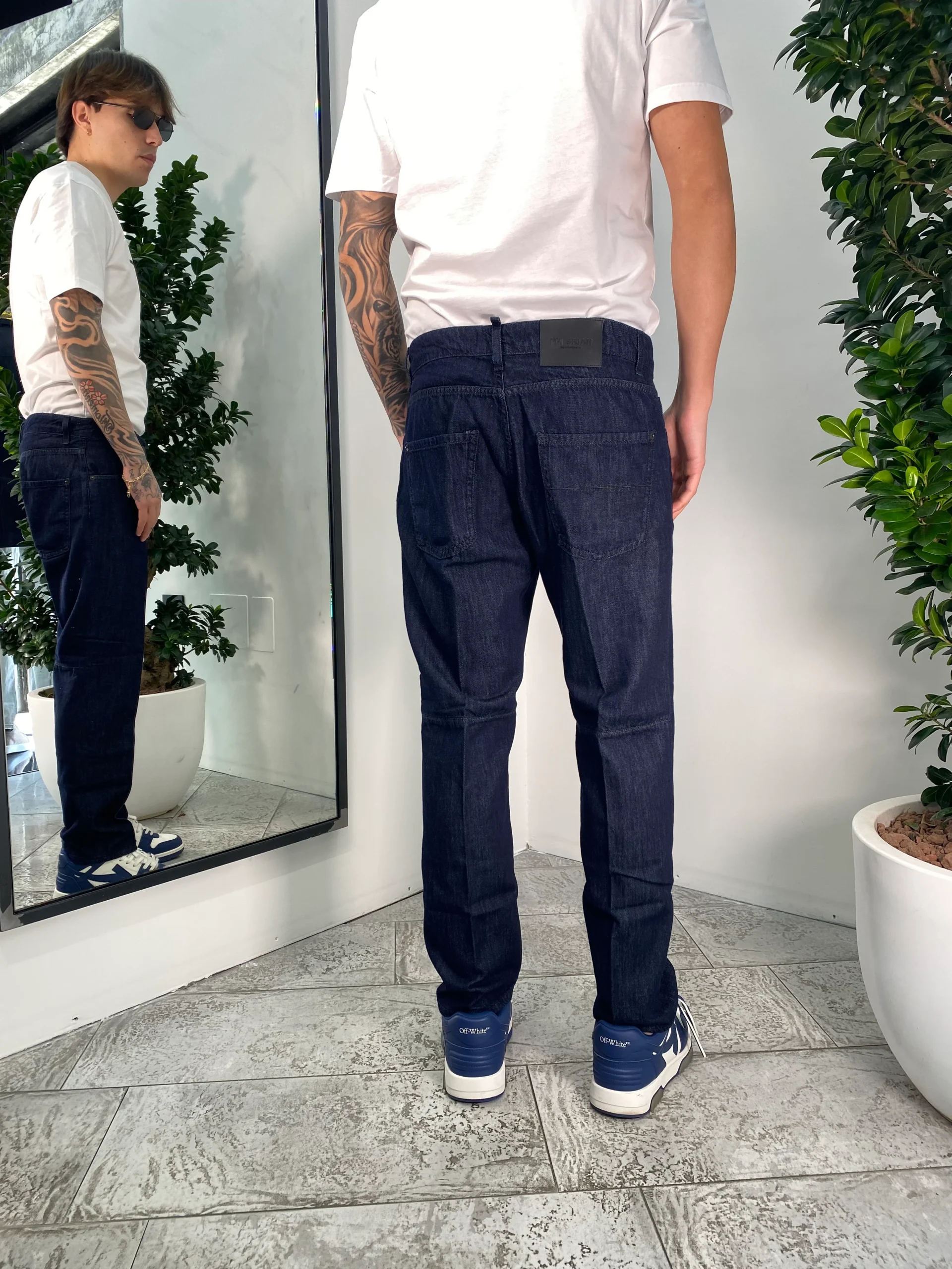 JEANS IN LEGGERO DENIM CHAMBRAY LAVAGGIO ZERO - REGULAR FIT - immagine 4