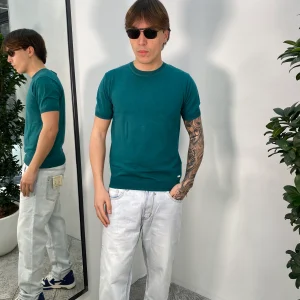 T-SHIRT IN FILO BASIC - MANICHE E VITA ELASTICIZZATE - REGULAR FIT