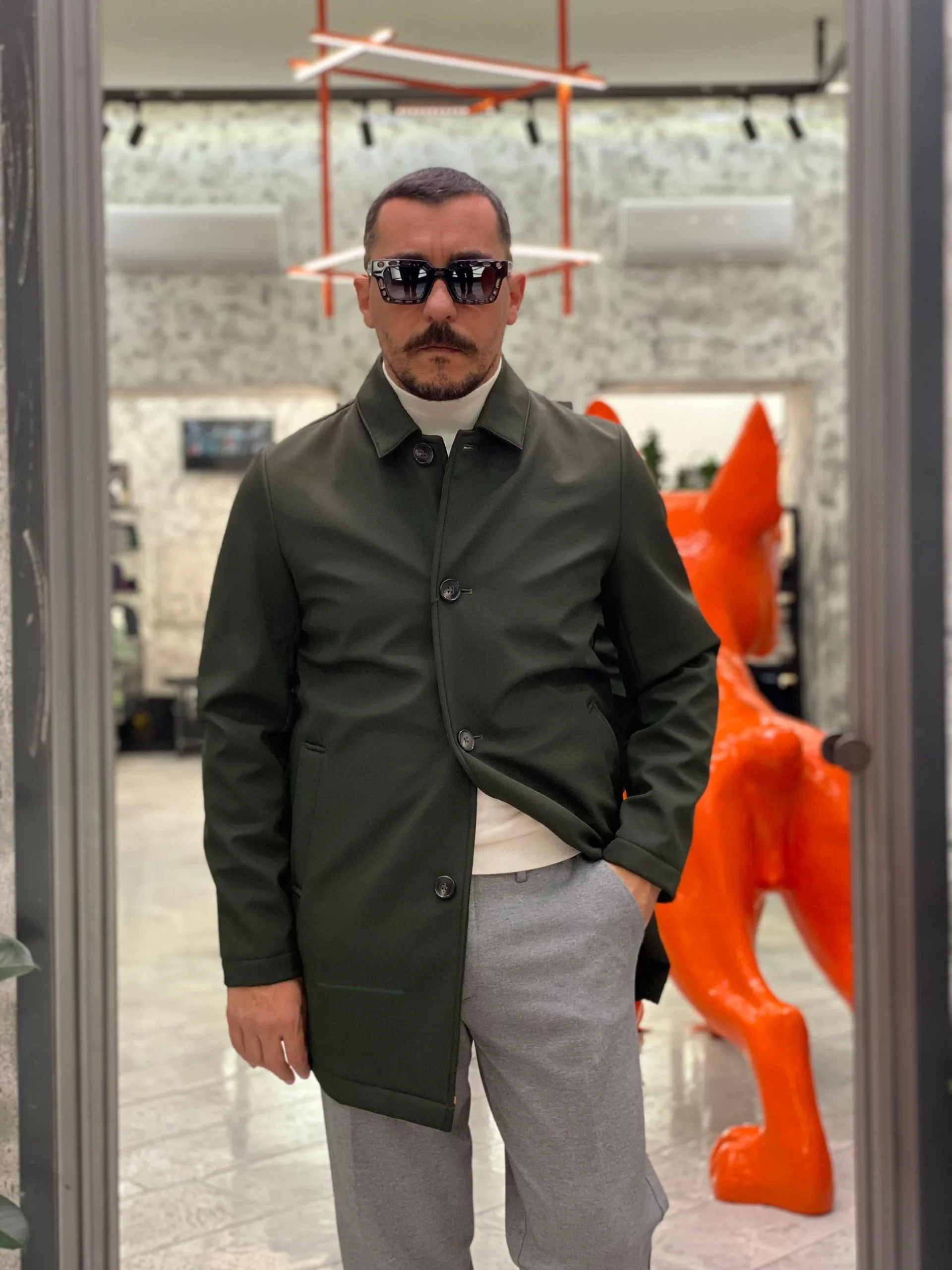 TRENCH IN TESSUTO SOFTSHELL ED INTERNO IN PILE - REGULAR FIT MK9940063.VMIL - immagine 5