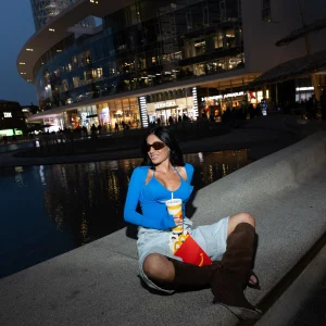 Angeles Microfibra Giacca Azzurro