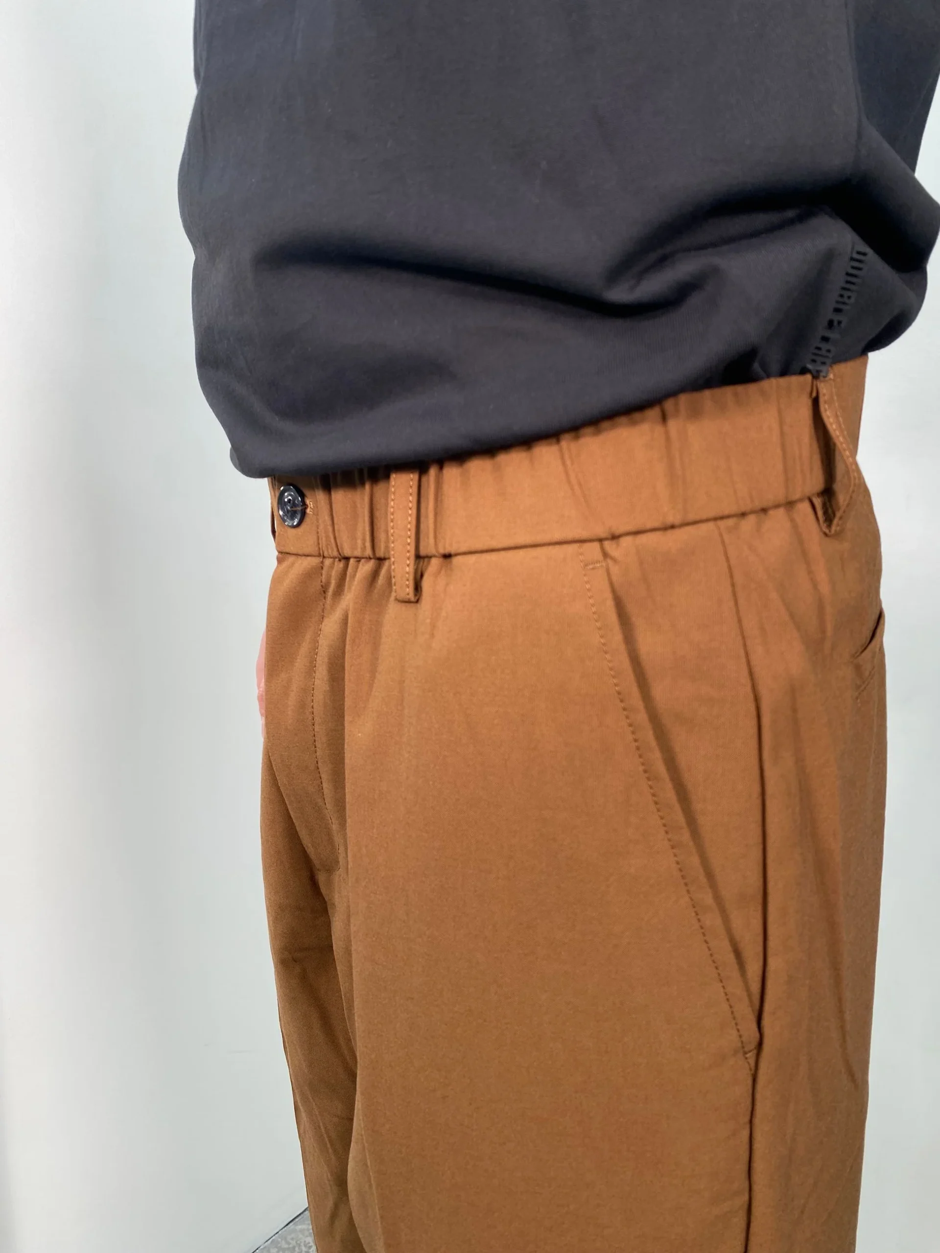 PANTALONE WIDE LEG CON TASCA AMERICA E PINCE LUNGA - COULISSE IN VITA - RELAXED FIT GLW019G-S25.TAB - immagine 6