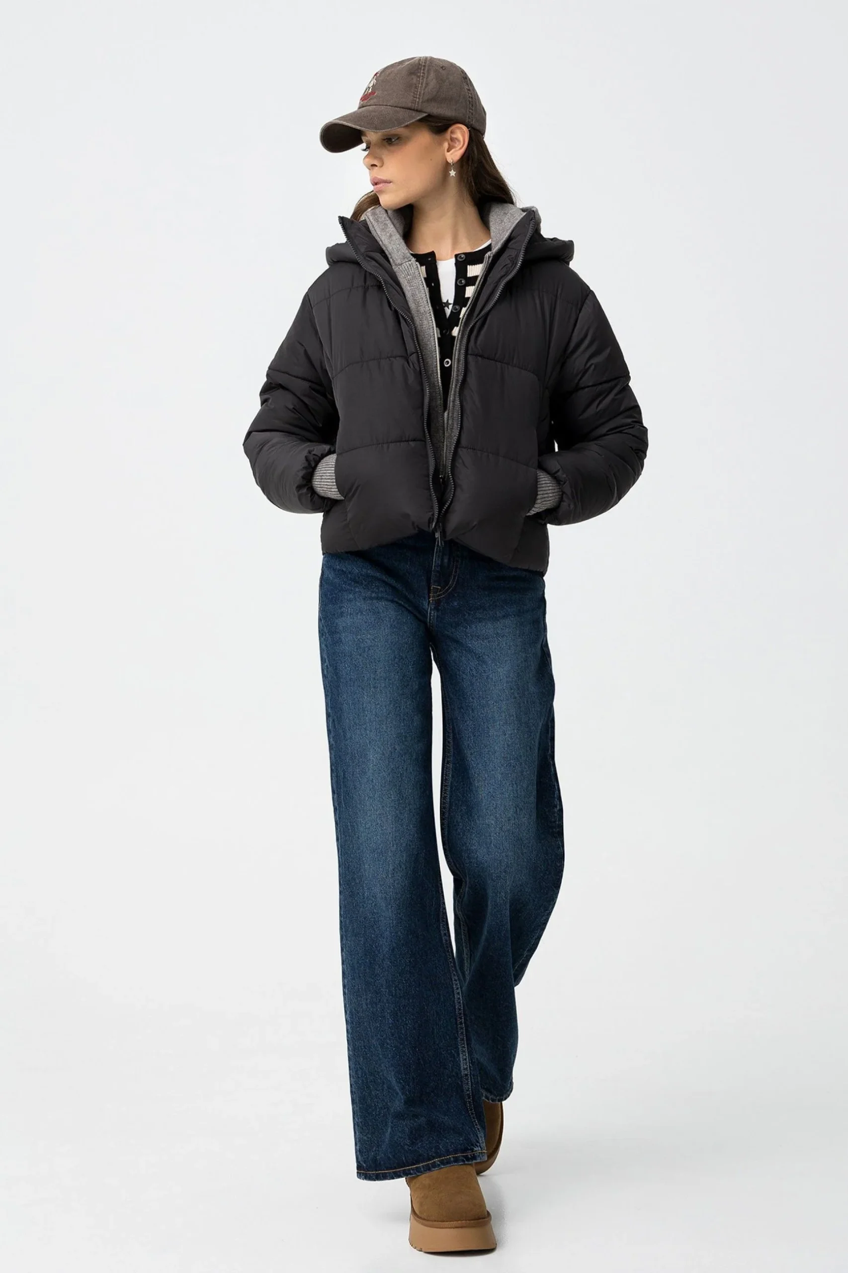 GIUBBINO NARCISA_5 TRAPUNTATO CON CAPPUCCIO E CERNIERA FRONTALE 10062700.NER - immagine 6