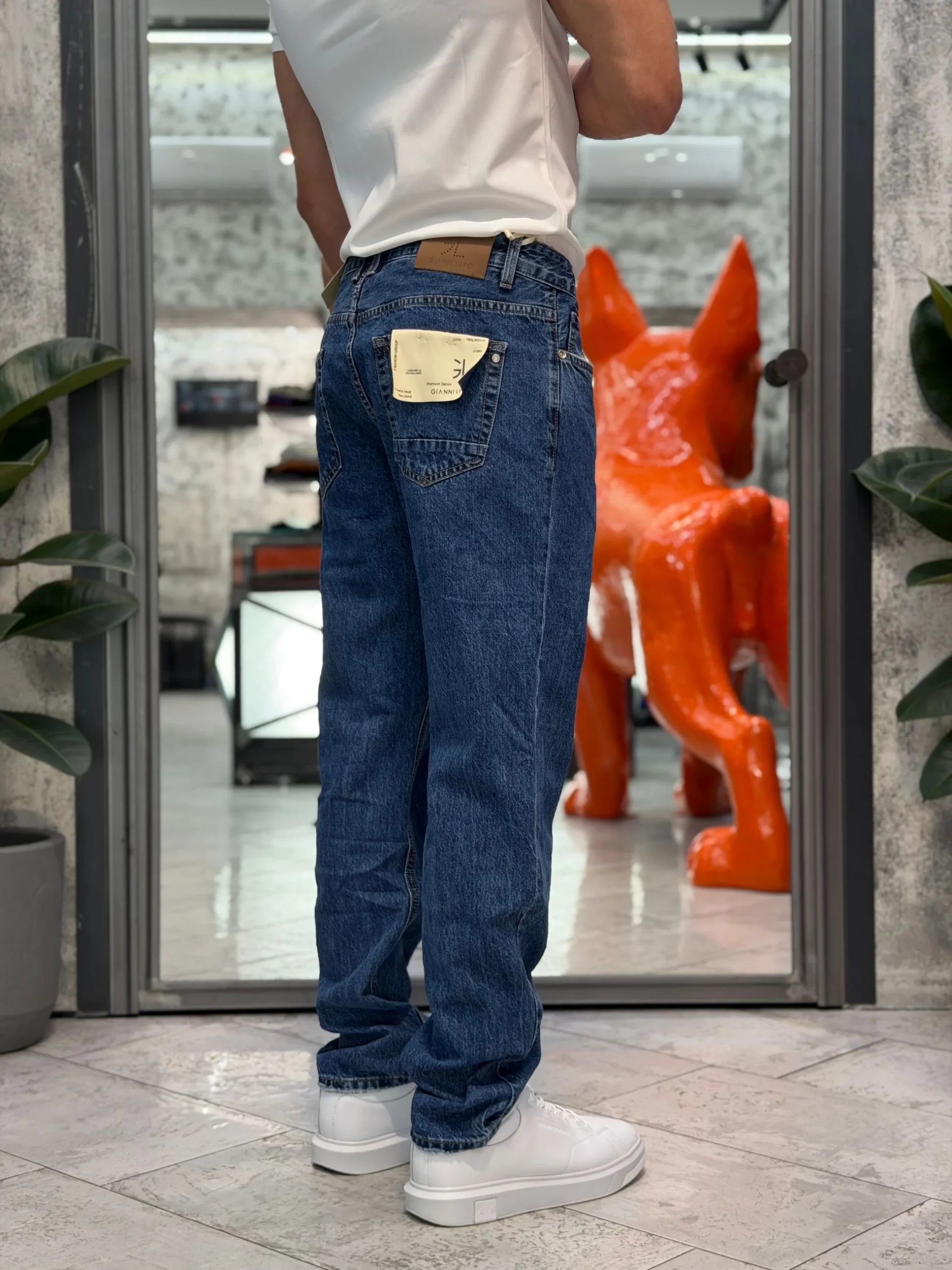 JEANS ALEX 5 TASCHE DARK WASH - STRAIGHT LEG (GAMBA DRITTA) GL6393Q - immagine 5