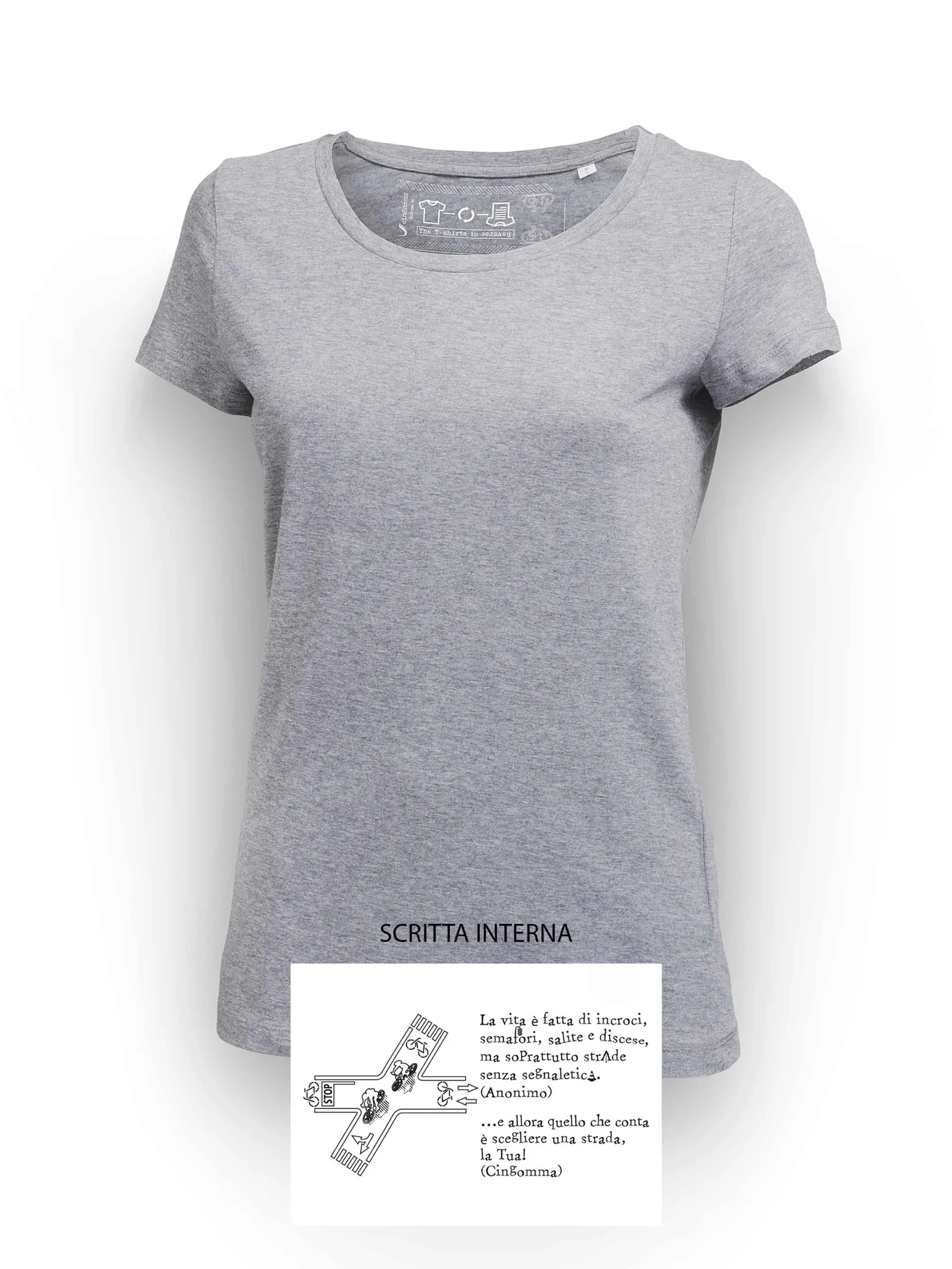 LOVER T-Shirt Donna manica corta Grigio