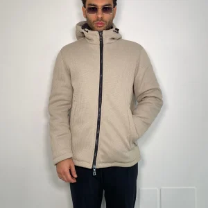 GIUBBINO MID CON CAPPUCCIO IN TESSUTO WATERPROOF - REGULAR FIT