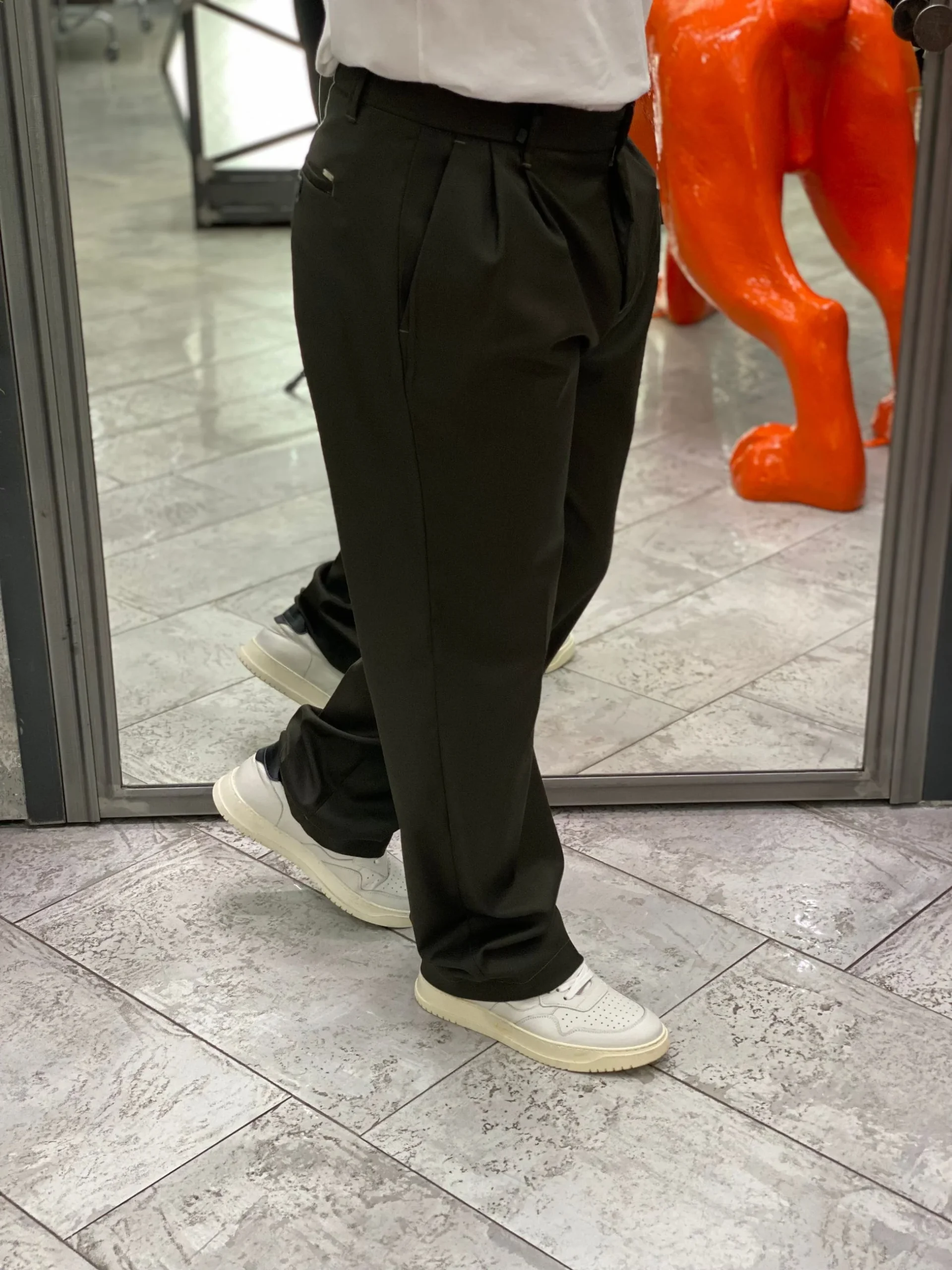 PANTALONE DA COMPLETO IN TESSUTO ELEGANTE CON PINCE - WIDE LEG GN21791.VMIL - immagine 3