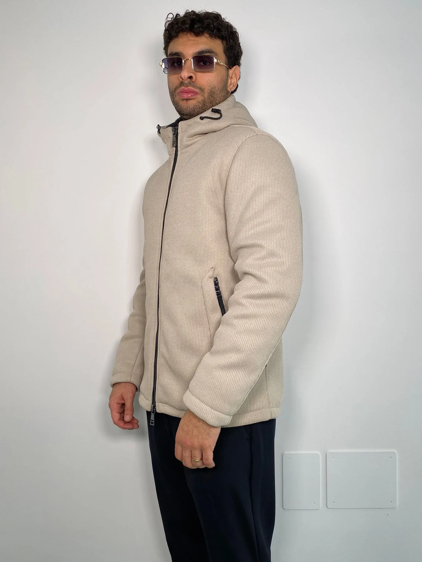 GIUBBINO MID CON CAPPUCCIO IN TESSUTO WATERPROOF - REGULAR FIT - immagine 3