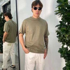 T-SHIRT BASIC IN 100% JERSEY DI COTONE - SEMI OVER FIT GLW2256F-S25.VMIL