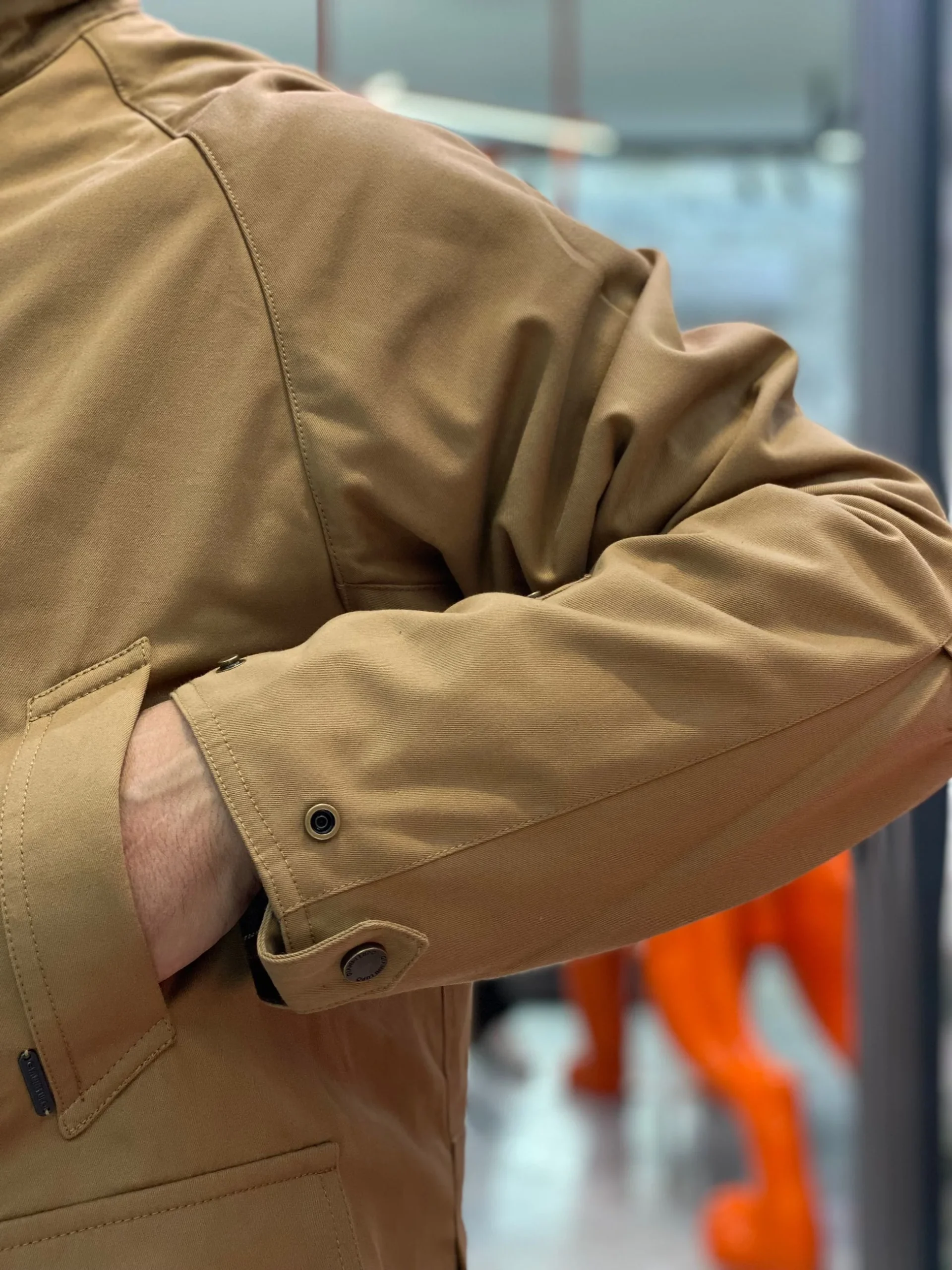 GIUBBINO MODELLO BARBOUR CON COLLETTO IN VELLUTO E TASCHE A TOPPA - COMFORT FIT GL5205BD.TAB - immagine 7