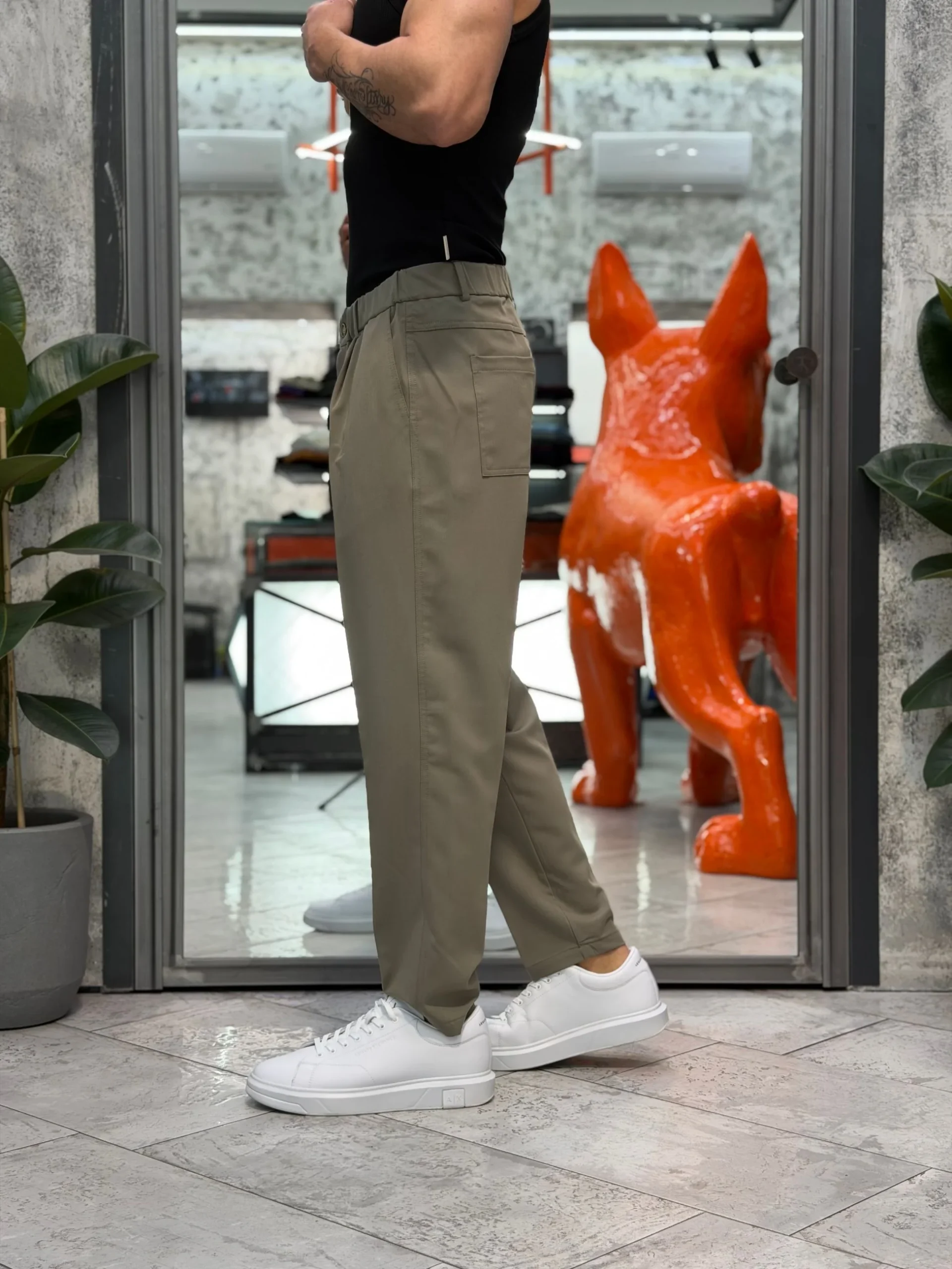 PANTALONE DA COMPLETO TASCA AMERICA CON COULISSE IN VITA - COMFORT FIT GL004LT.VMIL - immagine 3