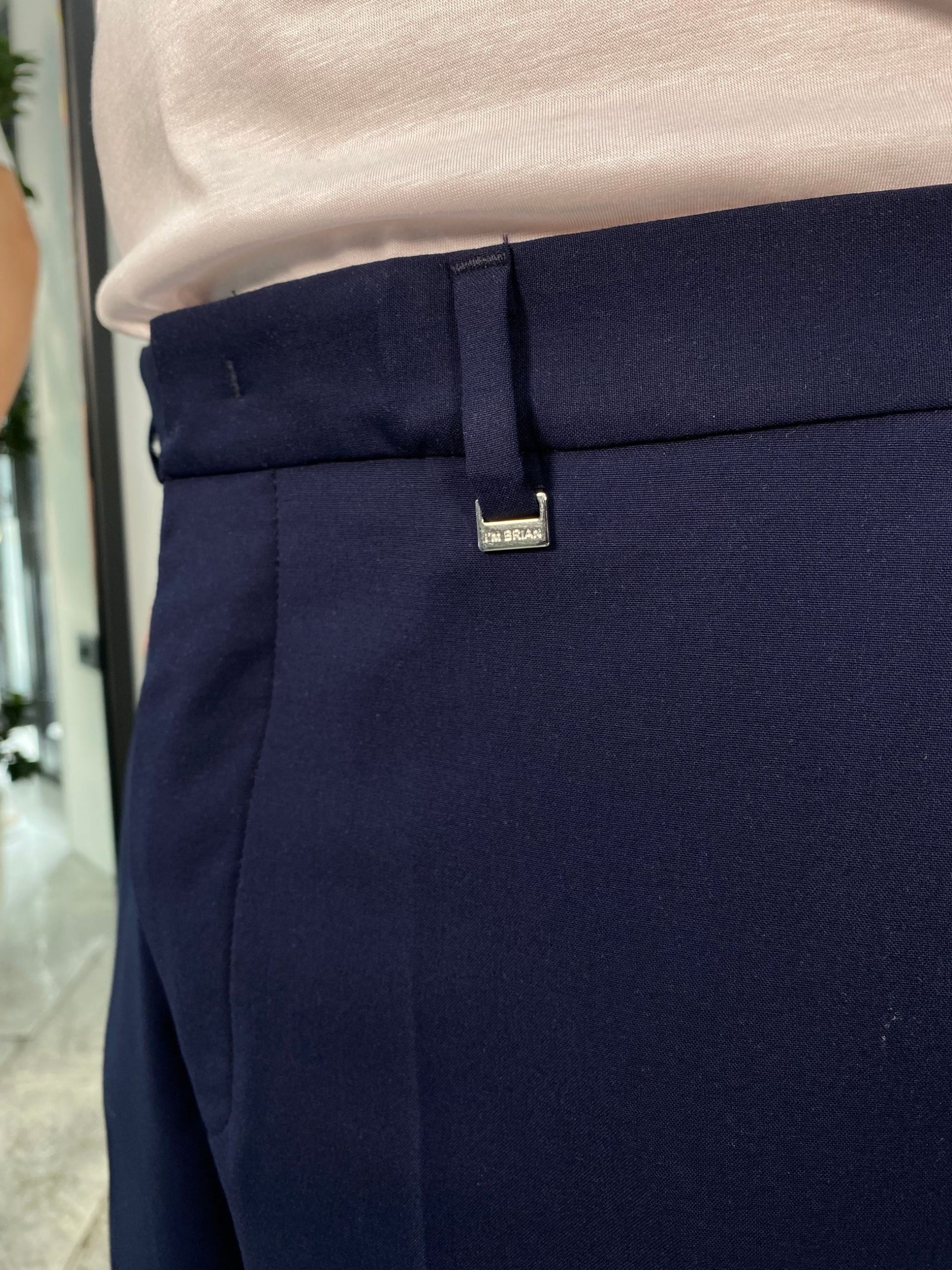 PANTALONE DA ABITO CON RISVOLTO E FONDO SEMI AMPIO - REGULAR FIT PA3260.BLU - immagine 7