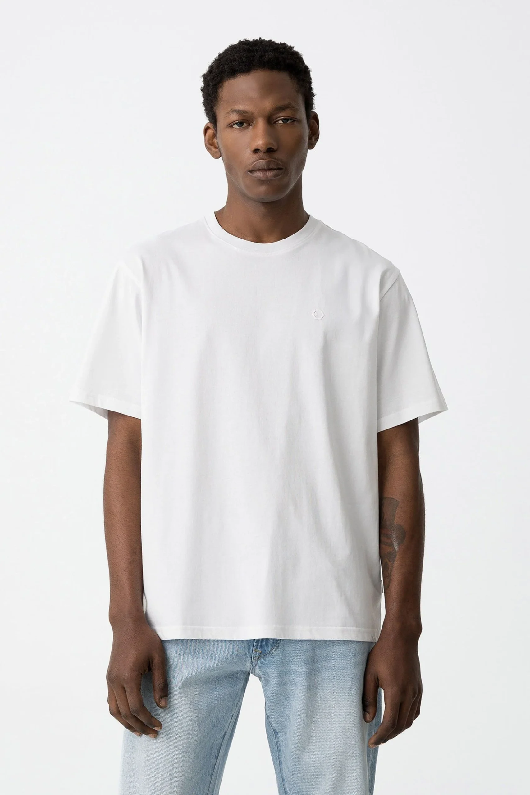 T-SHIRT JACK BASIC IN 100% COTONE CON LOGO LATO CUORE - RELAXED FIT 10059139.BIA - immagine 5