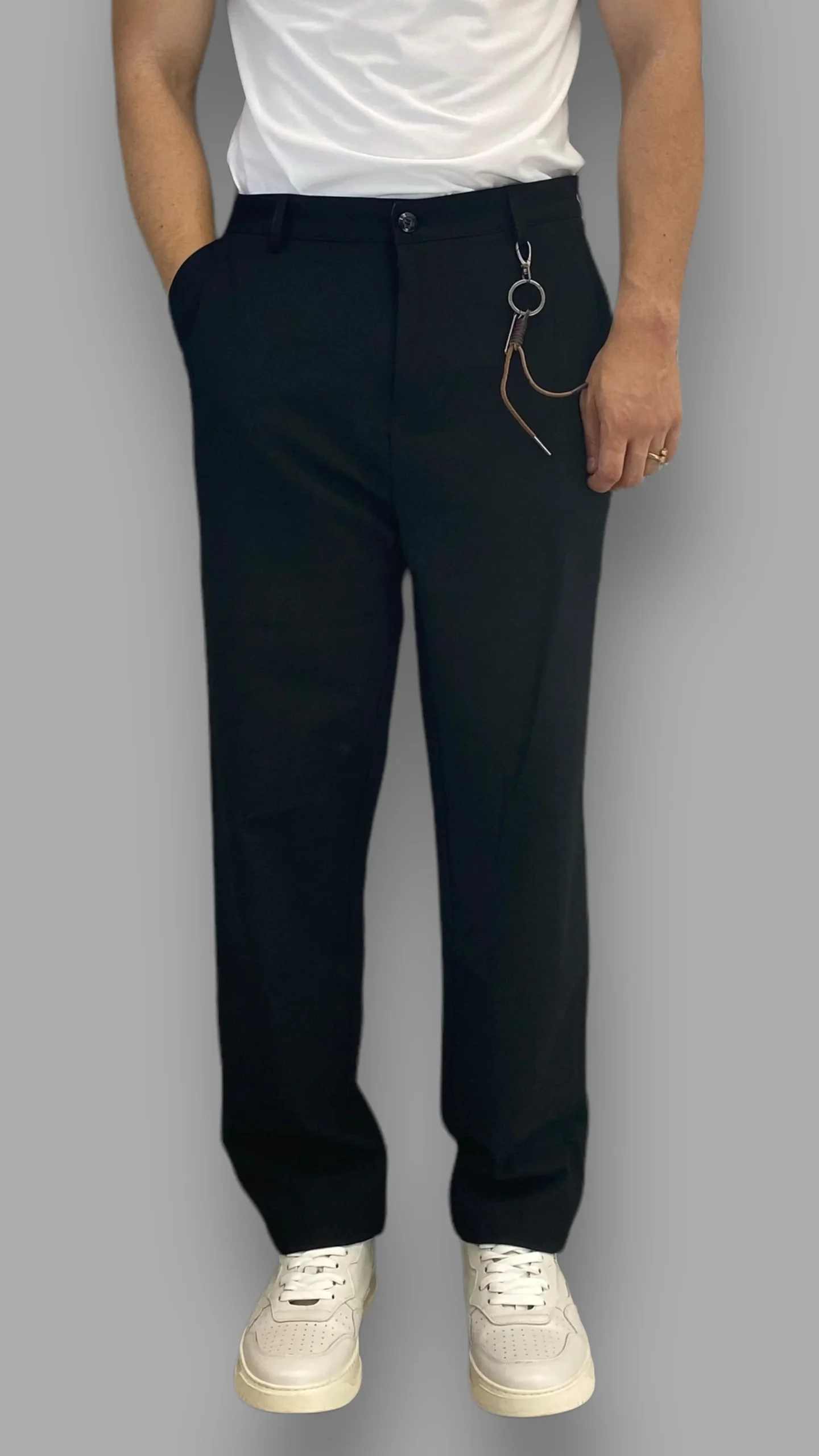 PANTALONE TASCA AMERICA CON PINCE - RELAXED FIT - immagine 3