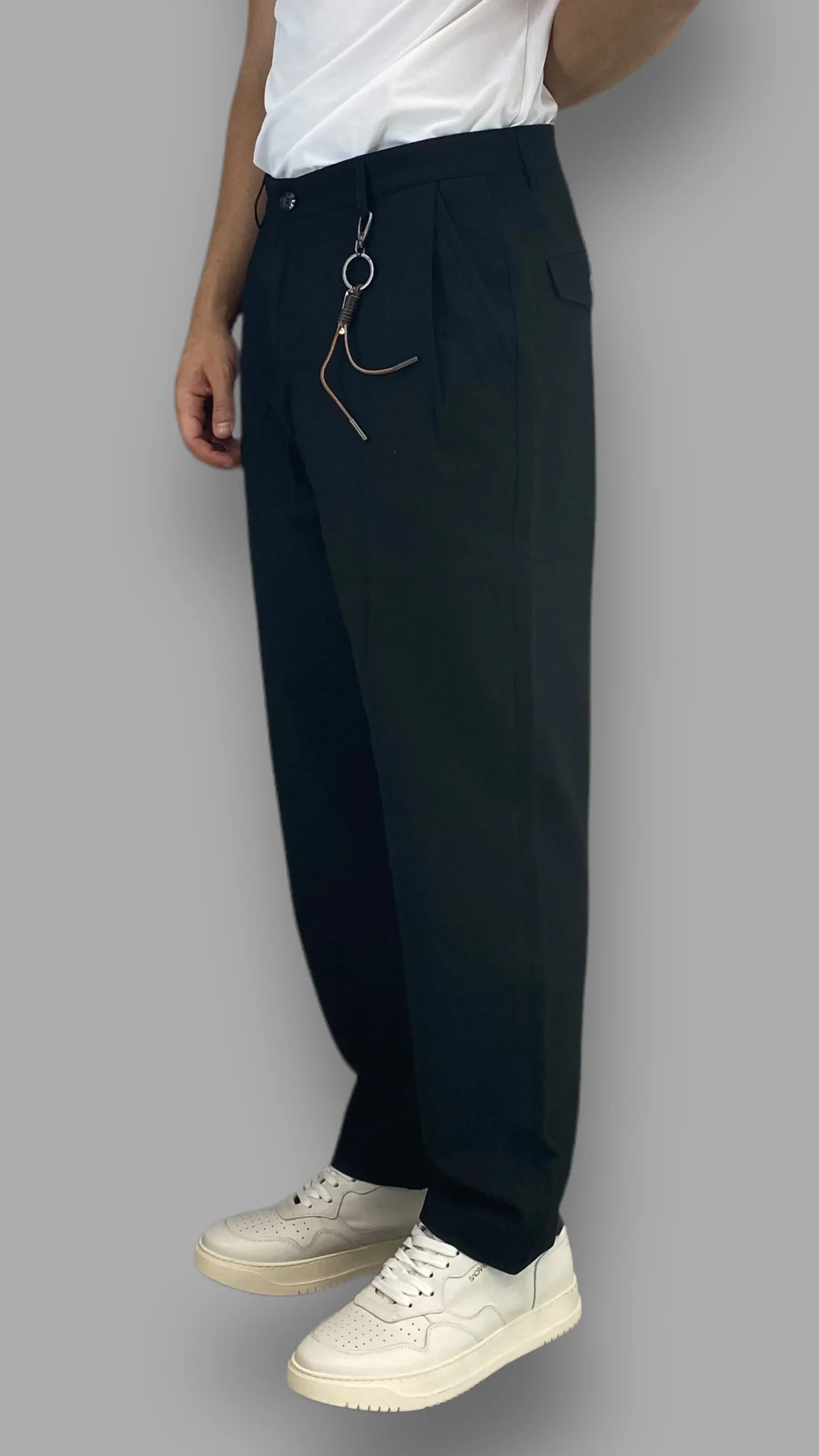PANTALONE TASCA AMERICA CON PINCE - RELAXED FIT - immagine 4