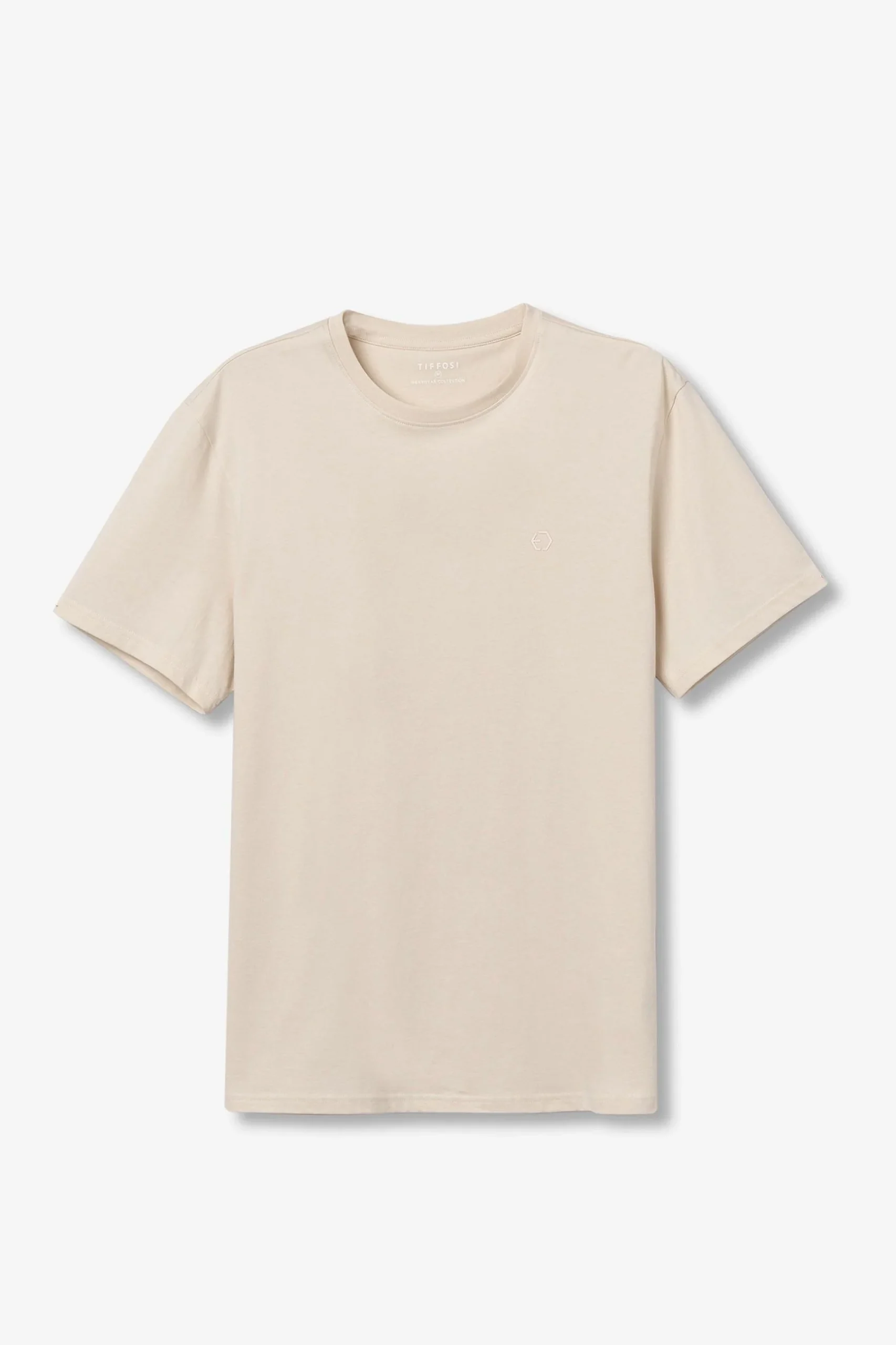 T-SHIRT BARTON BASIC IN 100% COTONE CON LOGO LATO CUORE - REGULAR FIT 10048304.BEI - immagine 5