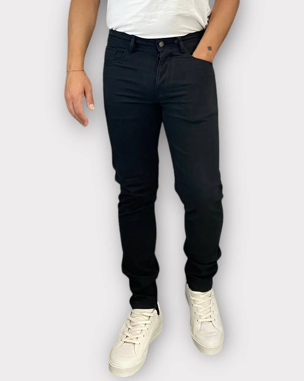 PANTALONE BASIC 5 TASCHE IN COTONE ELASTICIZZATO - SLIM FIT