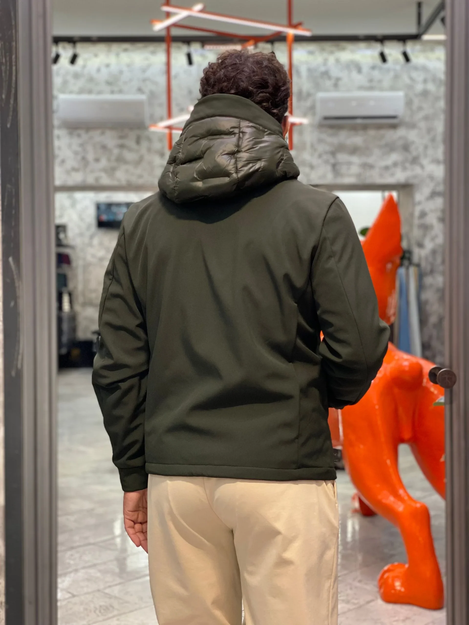 GIUBBINO NYLON CON CAPPUCCIO TRAPUNTATO IN TESSUTO SOFTSHELL STRETCH - REGULAR FIT MK9940015.MIL - immagine 6