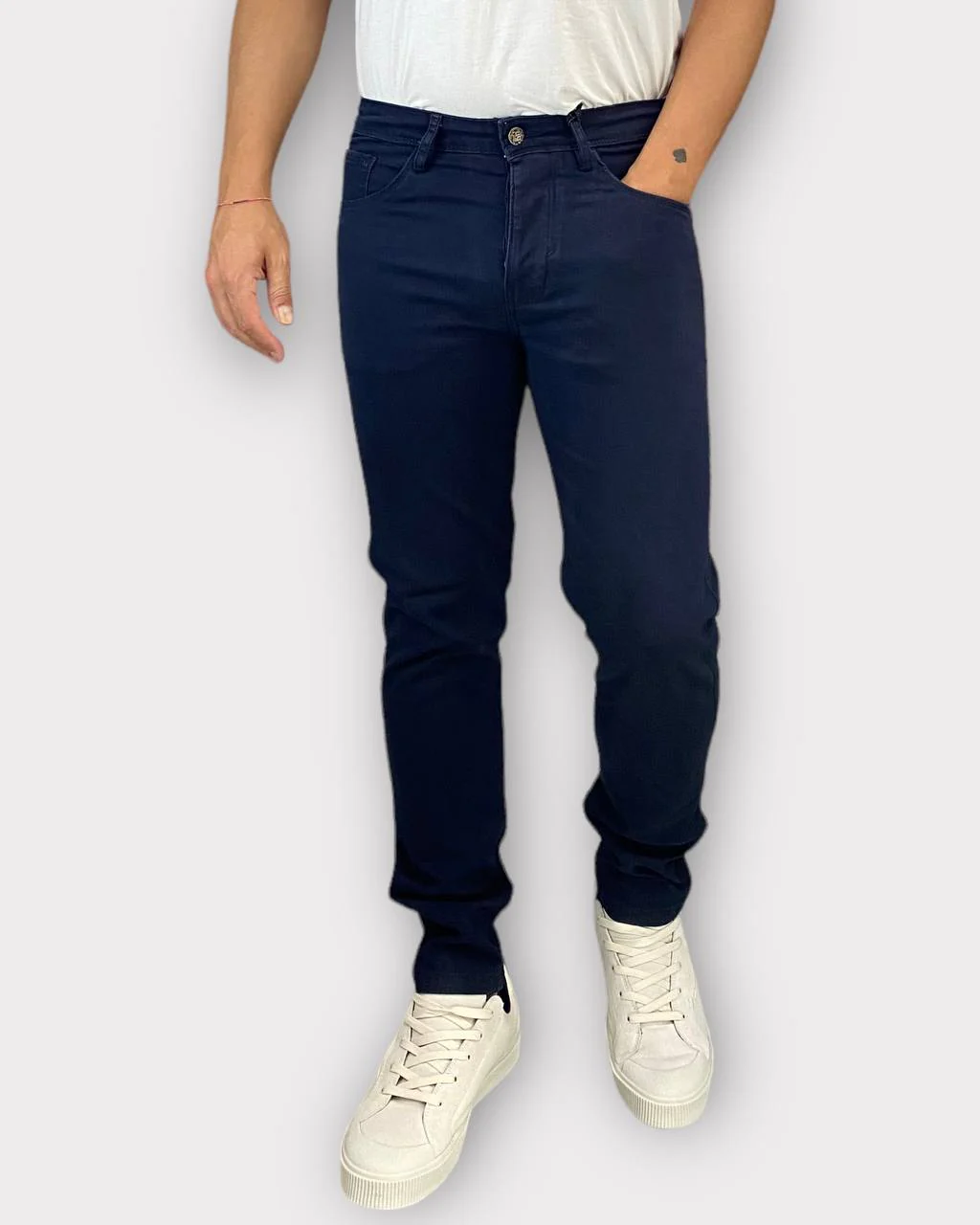 PANTALONE BASIC 5 TASCHE IN COTONE ELASTICIZZATO - SLIM FIT - immagine 5