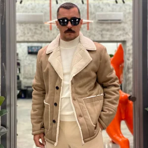 GIACCA IN ECOMONTONE CON COLLO E TASCHE A TOPPA - REGULAR FIT GBI1080SS.FAN