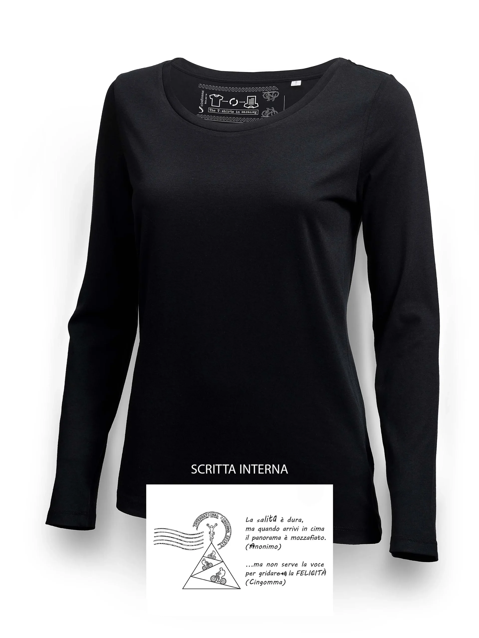 SINGER T-Shirt Donna manica lunga Nero - immagine 2