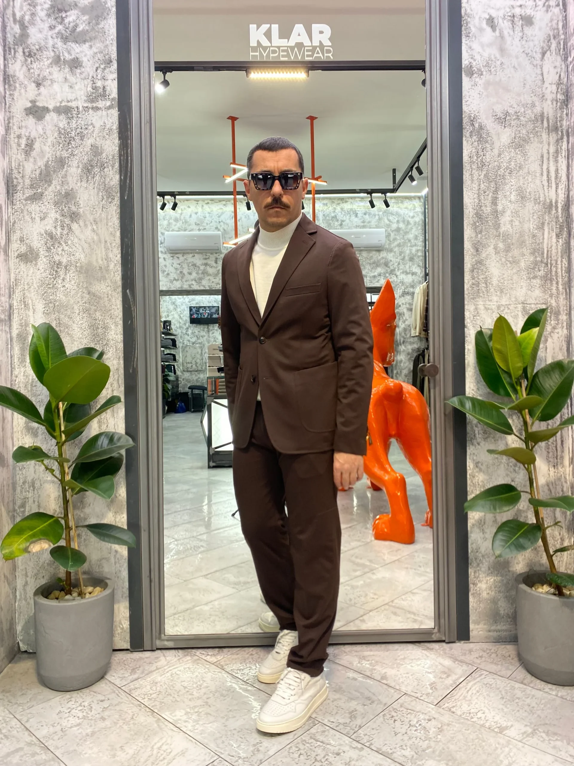 PANTALONE DA COMPLETO IN TESSUTO PUNTO MILANO SUPER COMFORT ELASTICIZZATO CON PINCE - REGULAR FIT PSI1460SS.MOR - immagine 7