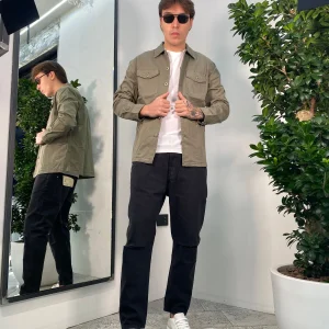 OVERSHIRT CON TASCHE A TOPPA IN COTONE ELASTICIZZATO - REGULAR FIT GL5051BD-S25.SAL