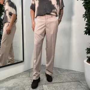 PANTALONE DA ABITO CON RISVOLTO E FONDO SEMI AMPIO - REGULAR FIT PA3260.CIP