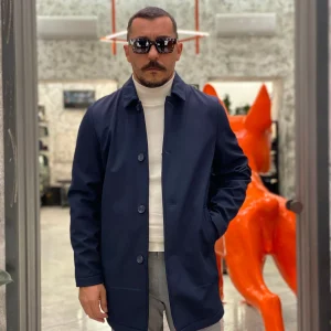 TRENCH IN TESSUTO SOFTSHELL ED INTERNO IN PILE - REGULAR FIT MK9940063.BLU