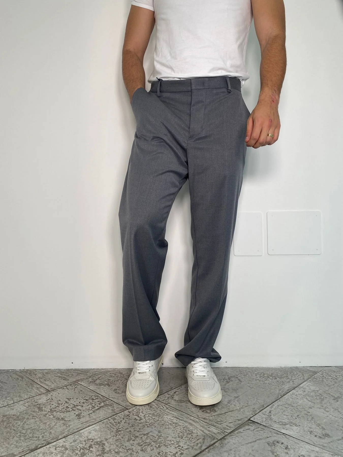 PANTALONE DA ABITO TASCA AMERICA FONDO AMPIO - RELAXED FIT - immagine 2
