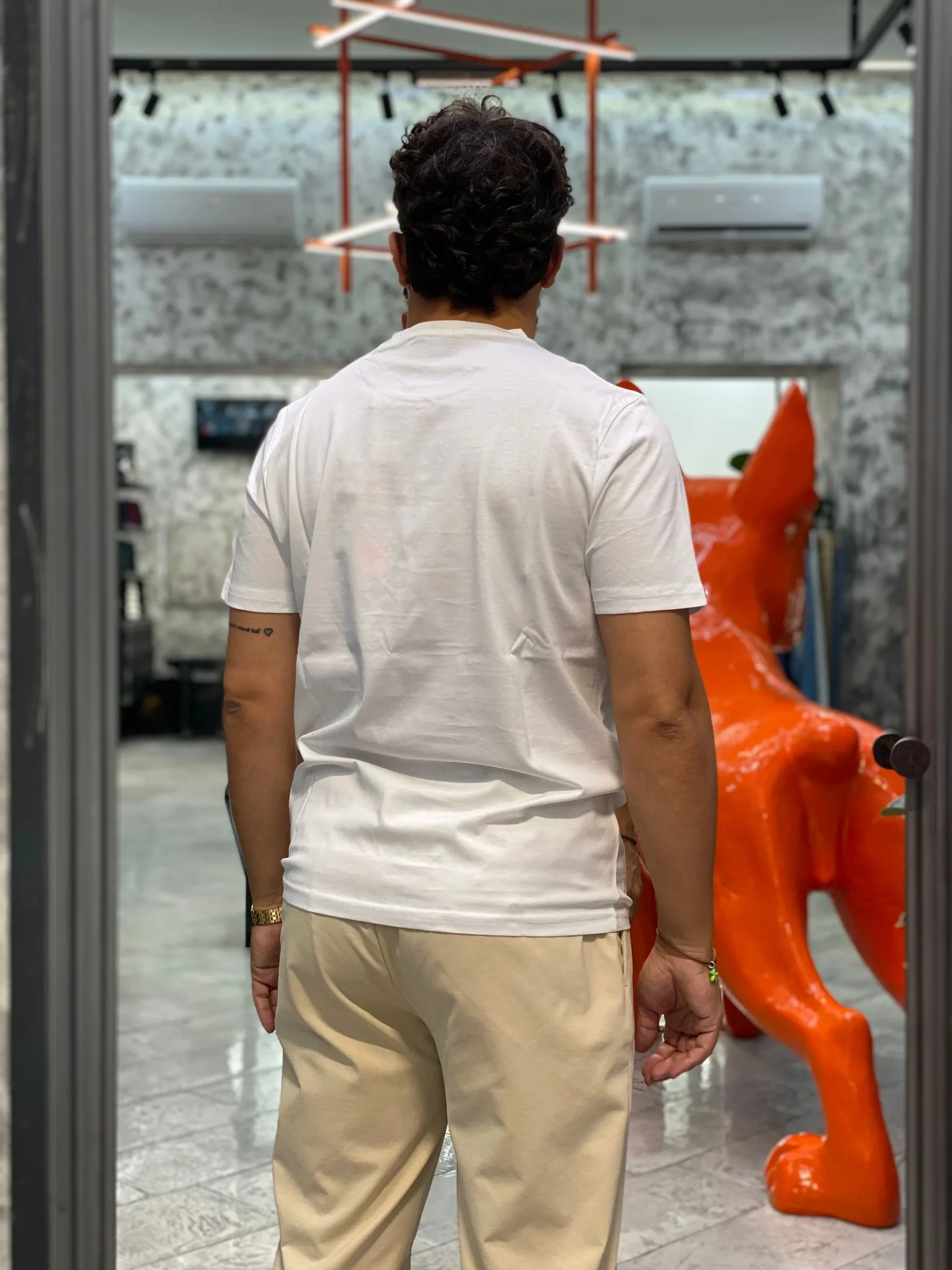 T-SHIRT IN PREGIATO ED ELEGANTE COTONE MERCERIZZATO - REGULAR FIT MK9910094.BIA - immagine 4