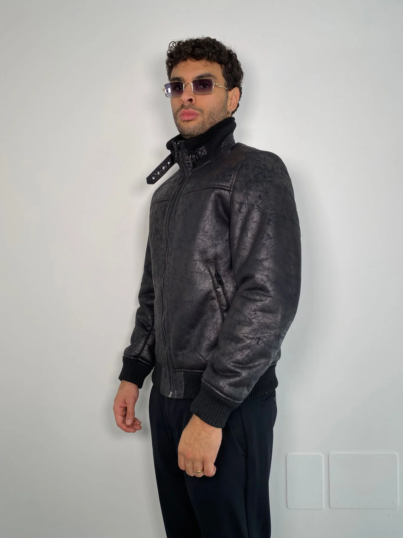 ECOMONTONE EFFETTO VINTAGE CON COLLO ALTO ED ELASTICO AL FONDO - REGULAR FIT - immagine 3