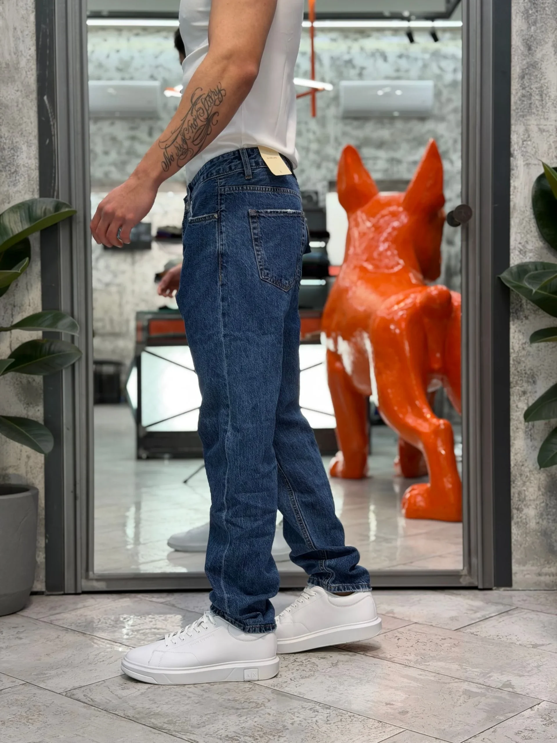 JEANS ALEX 5 TASCHE DARK WASH - STRAIGHT LEG (GAMBA DRITTA) GL6393Q - immagine 4