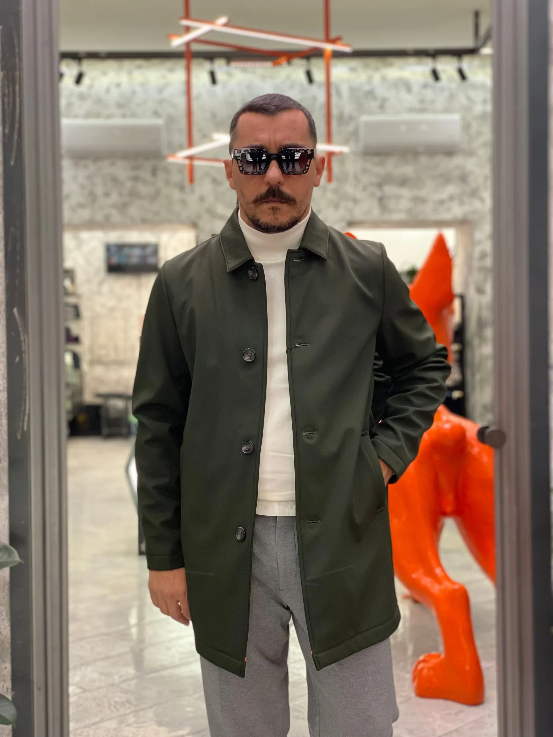 TRENCH IN TESSUTO SOFTSHELL ED INTERNO IN PILE - REGULAR FIT MK9940063.VMIL - immagine 2