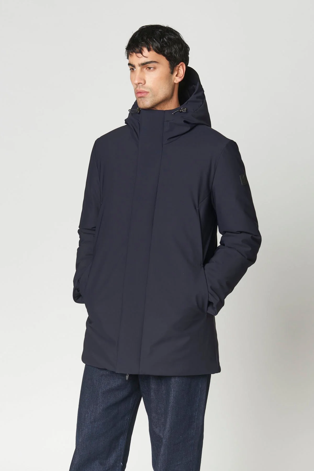 PARKA NELSON IN TESSUTO TECNICO WR ELASTICIZZATO AD ALTE PRESTAZIONI ALL'ESTERNO - COMFORT FIT CN.G224095.BLU - immagine 6
