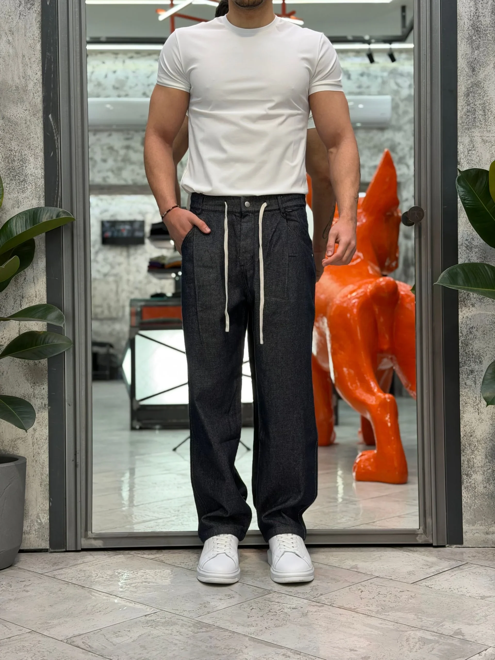 PANTALACCIO IN DENIM DA COMPLETO - RELAXED FIT GLW080G