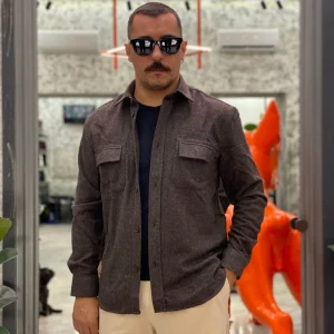 OVERSHIRT IN FLANELLA CON TASCONI - REGULAR FIT CI1064SS.MOR