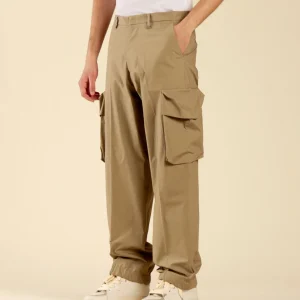 PANTALONE CARGO IN COTONE FONDO AMPIO CON ELASTICO E TASCONI - RELAXED FIT PA3252