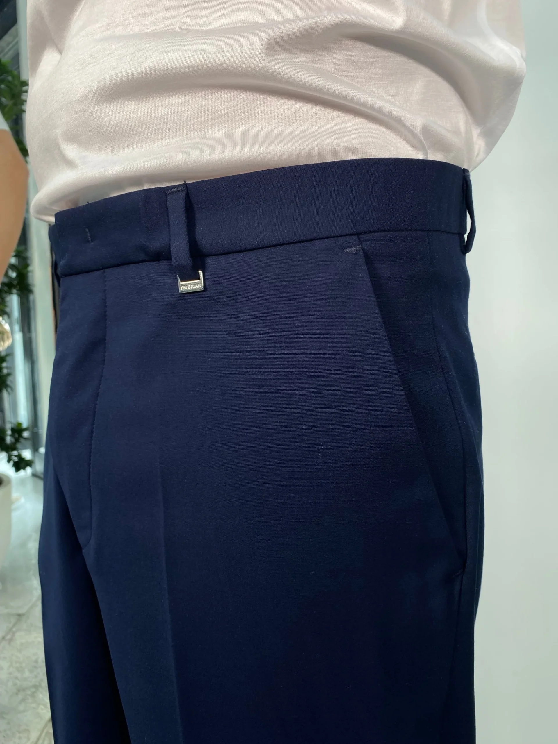 PANTALONE DA ABITO CON RISVOLTO E FONDO SEMI AMPIO - REGULAR FIT PA3260.BLU - immagine 6