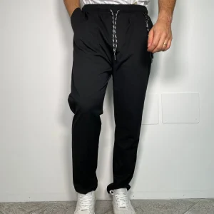 PANTALACCIO LEONARD IN TESSUTO ELASTICIZZATO CON ACCESSORIO CATENA REMOVIBILE - REGULAR FIT