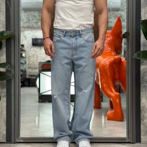 JEANS MAX LIGHT WASH CON MICRO ABRASIONI - WIDE FIT GL6392Q