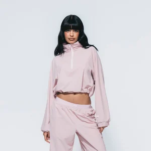 Aero Crop Hoodie Rosa