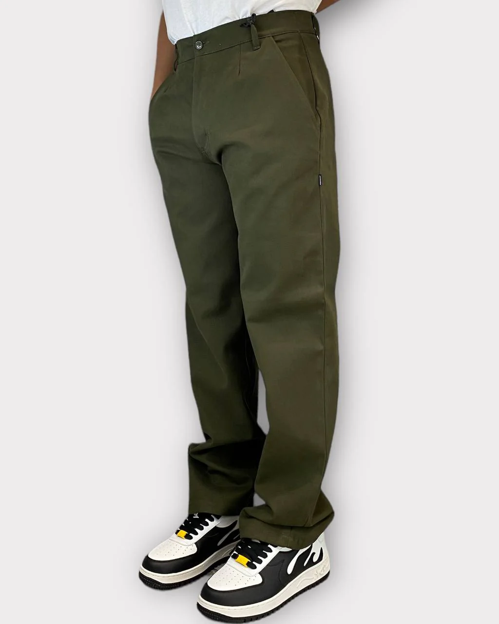 PANTALONE DA COORDINATO FONDO AMPIO CON COULISSE IN VITA - TASCA AMERICA - immagine 2