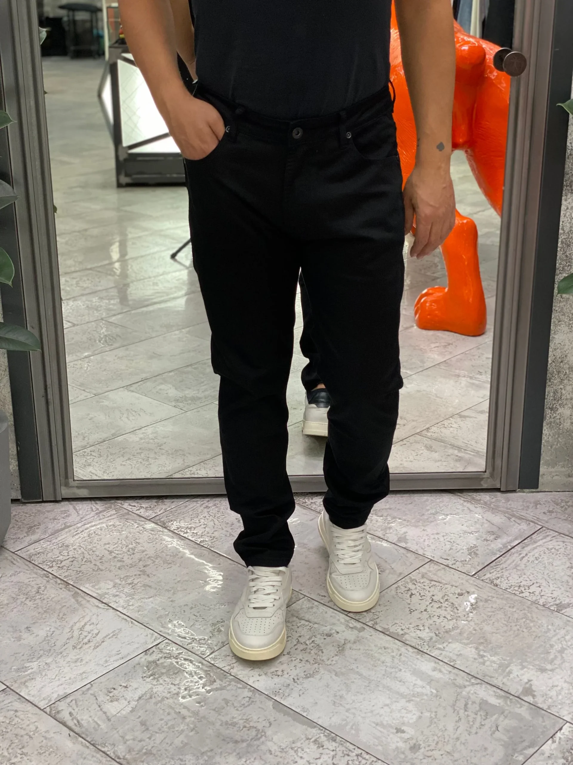 JEANS BRUCE 5 TASCHE ELASTICIZZATO - REGULAR/SLIM FIT GL2526YH.NER - immagine 4