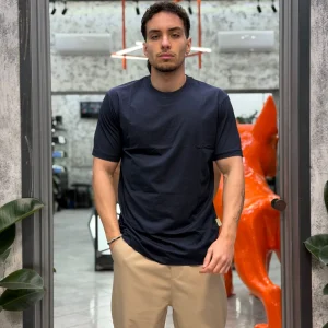 T-SHIRT BASIC IN MORBIDA VISCOSA - REGULAR FIT GL2268F-S26.BLU